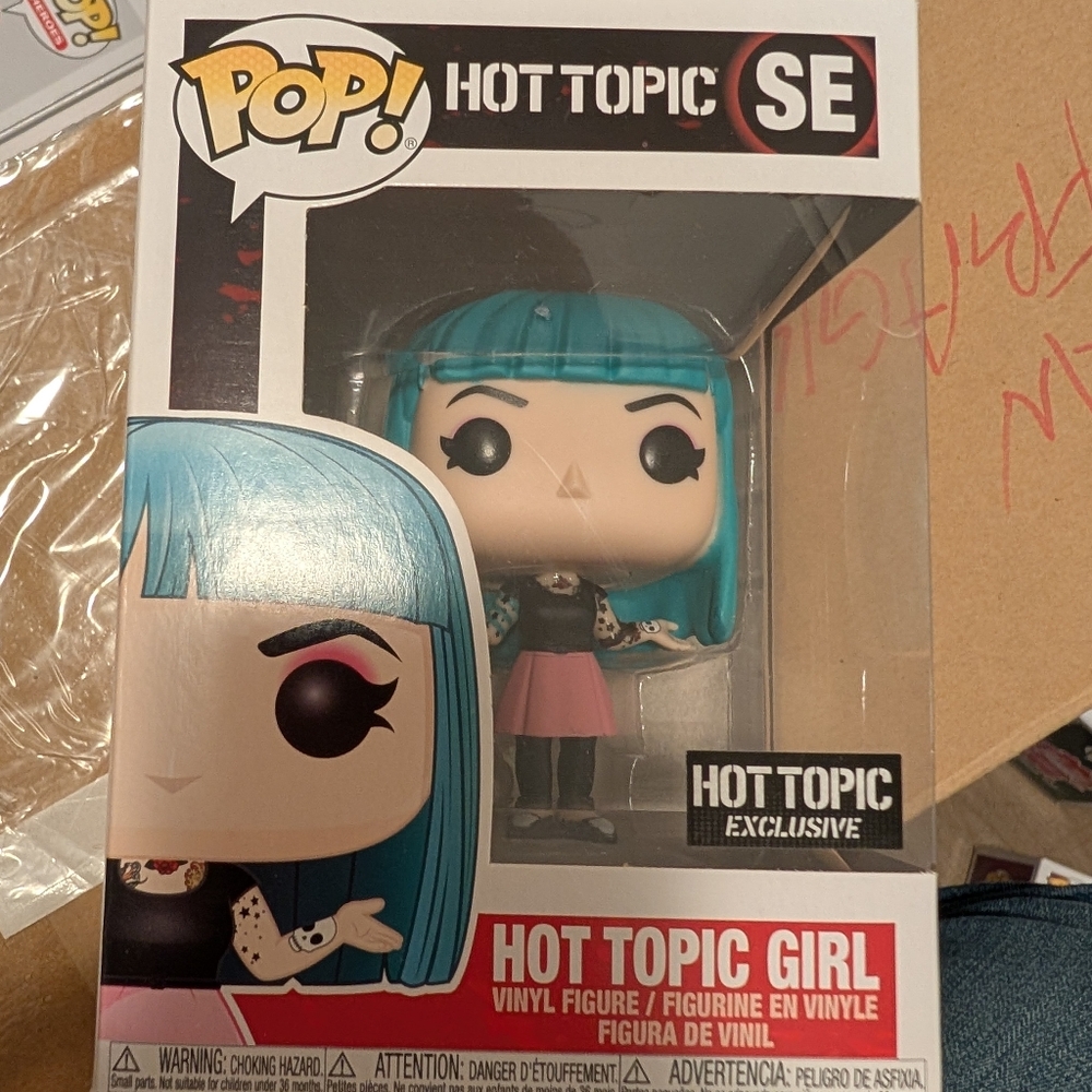 Funko Pop Hot Topic Exclusive with Blue Hair and Pink Skirt